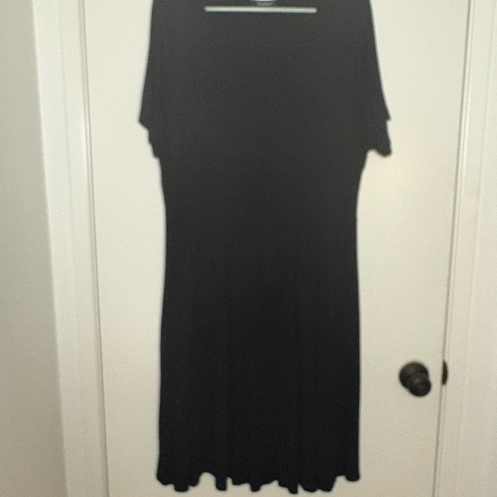 Black Dolman Sleeve Casual Dress
